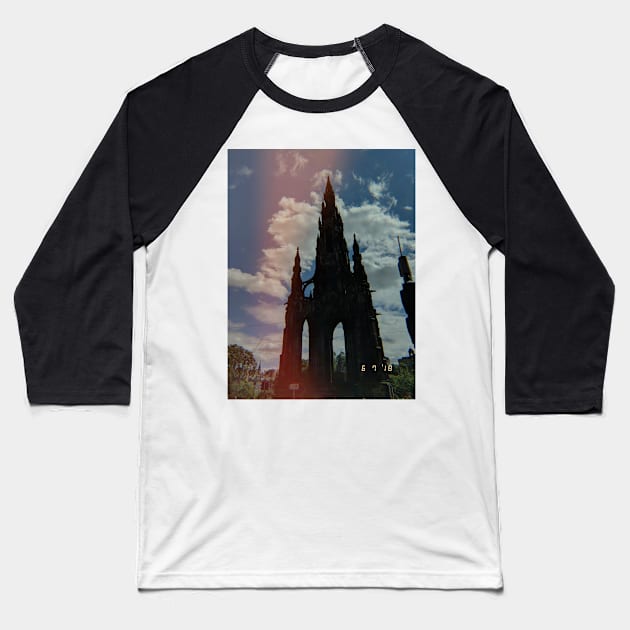 Scots monument , Edinburgh Baseball T-Shirt by Daledoomevans